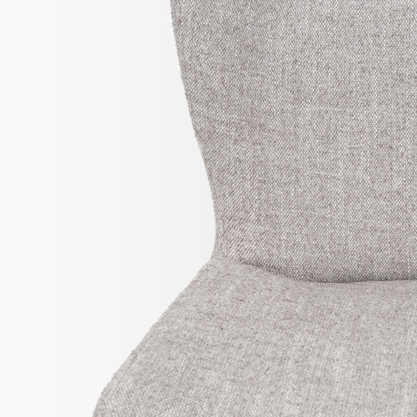 Hartt Dining Chair W/ Matte Black Metal Frame and Gray Fabric