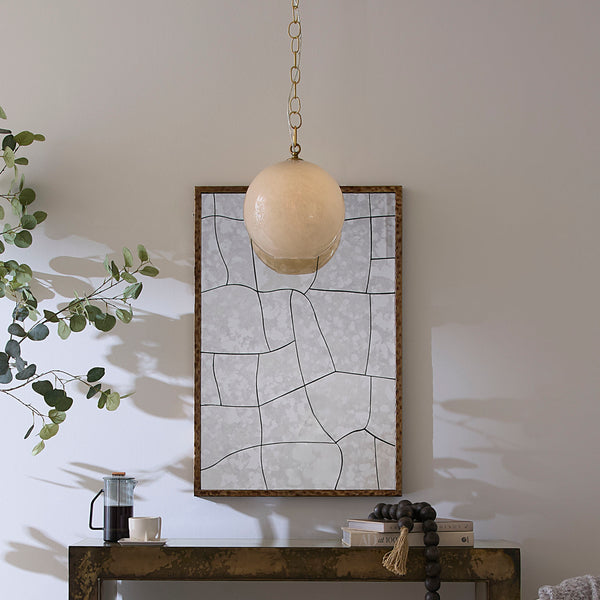 Camber 1-Light Blown Glass Pendant, Taupe