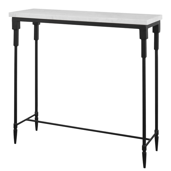 Bourges White Marble Console Table