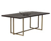 Jade Dining Table - Antique Brass - Dark Mango - 79"