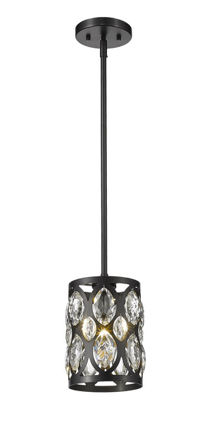 Dealey 1 Light Mini Pendant in Matte Black Finish