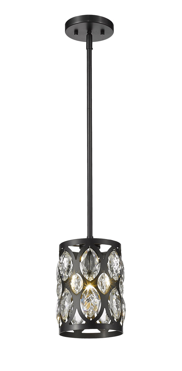 Dealey 1 Light Mini Pendant in Matte Black Finish