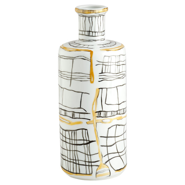 Lindus Vase | Black | White - Small