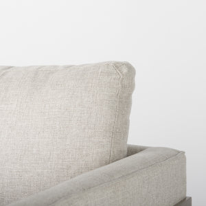 Rupert Cream Poly-Linen Seat w/ Gold Stainless Steel Frame Accent Chair