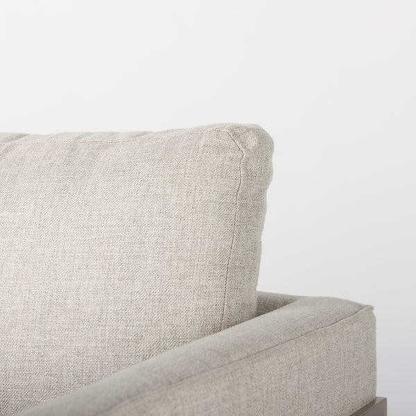Rupert Cream Poly-Linen Seat w/ Gold Stainless Steel Frame Accent Chair