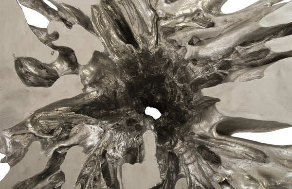 Freeform Coffee Table B, Silver Leaf