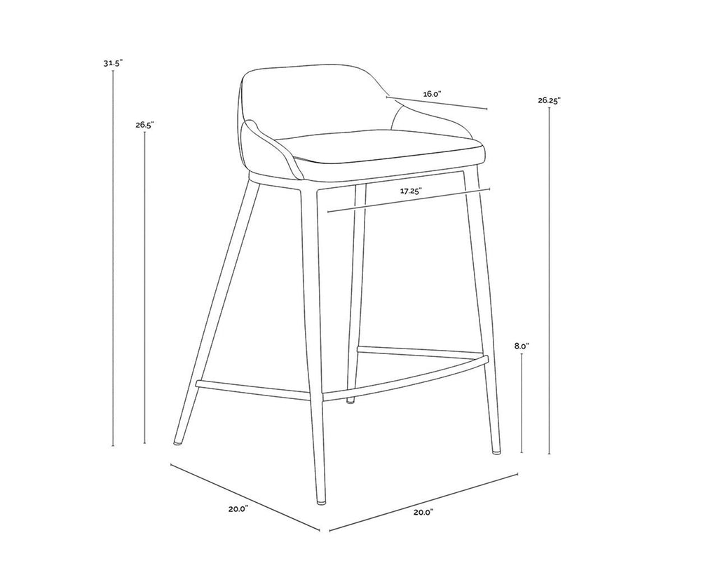 ASTRA COUNTER STOOL - BLACK - NIGHTFALL BLACK
