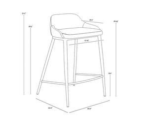 ASTRA COUNTER STOOL - BLACK - NIGHTFALL BLACK