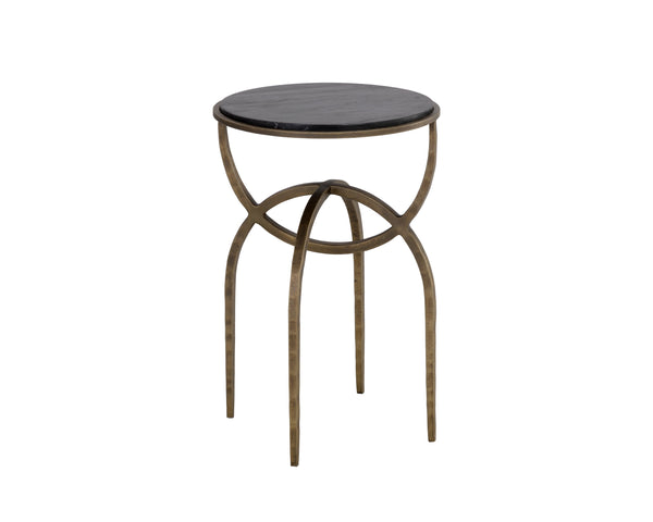 ALICENT END TABLE - BLACK MARBLE