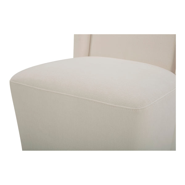 Moe's Cormac Rolling Dining Chair in Cream