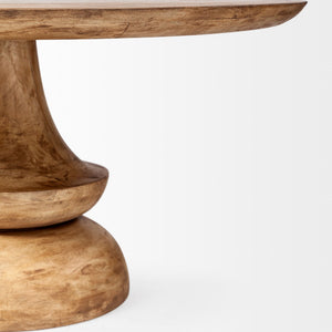 Crossman 60" Round Blonde Solid Wood & Base Dining Table