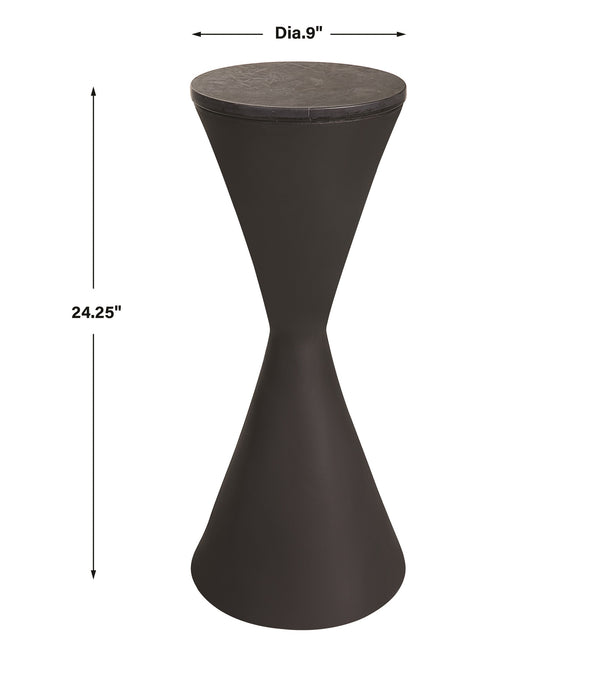 Time's Up Hourglass Shaped Drink Table