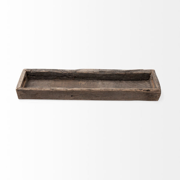 Vernon (Medium) 30L x 7W Brown Reclaimed Wood Tray