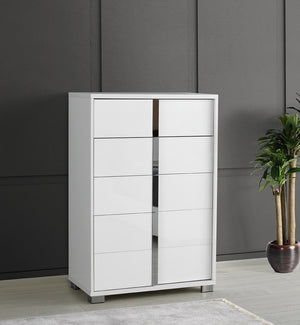Giulia Night Stand Left Facing in White
