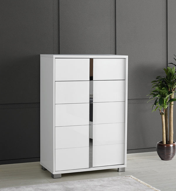 Giulia Night Stand Left Facing in White