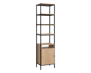 AMBROSE MODULAR BOOKCASE - SMALL - RUSTIC OAK - BLACK