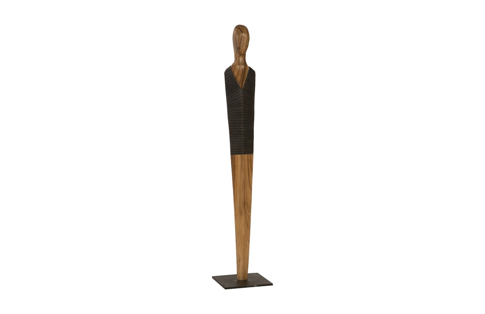 Vested Male Sculpture, Natural/Black Copper, MD