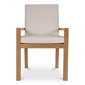 Moe's Mateo Outdoor Dining Chair in White Teak