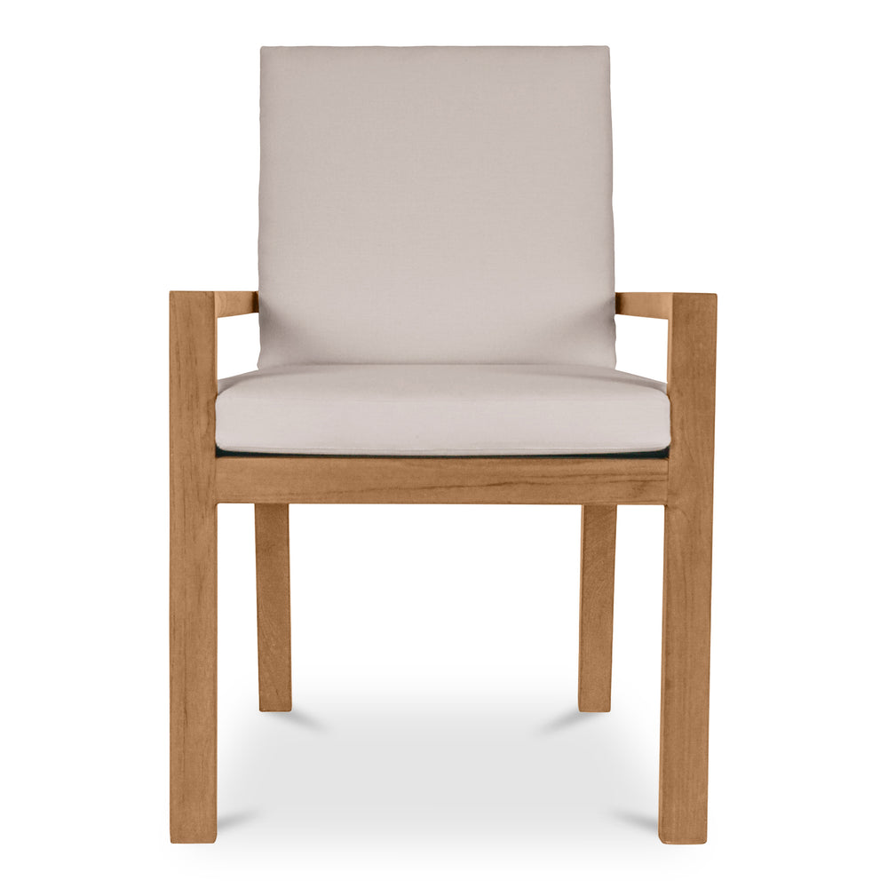Moe's Mateo Outdoor Dining Chair in White Teak