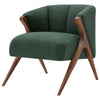 Florence Fabric Accent Chair Brown Legs In Havana Green
