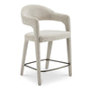Martens Beige Counter Stool with Armrests