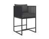 CRETE COUNTER STOOL - DARK GREY - GRACEBAY GREY