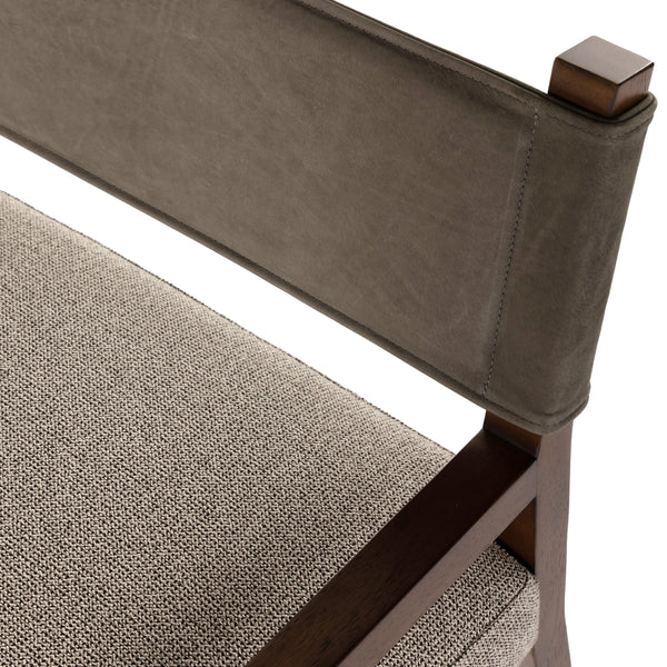 Ferris Dining Armchair In Nubuck Charcoal