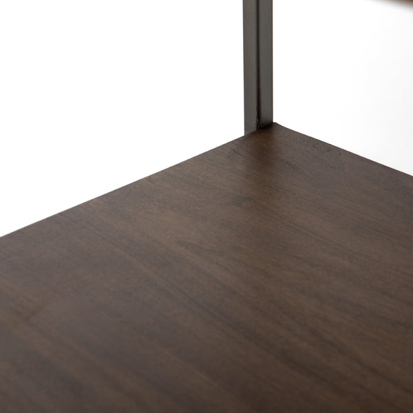 Trey Modular Wide Bookcase In Auburn Poplar