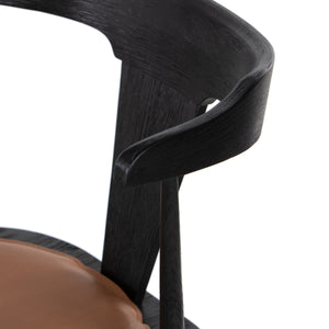 Ripley Stool W Cushion In Black Oak In Counter