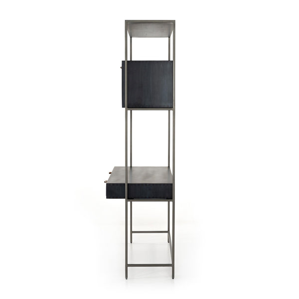 Trey Modular Wall Desk - Black Wash Poplar