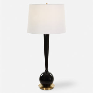 Brielle Polished Black Table Lamp