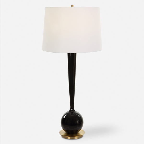 Brielle Polished Black Table Lamp