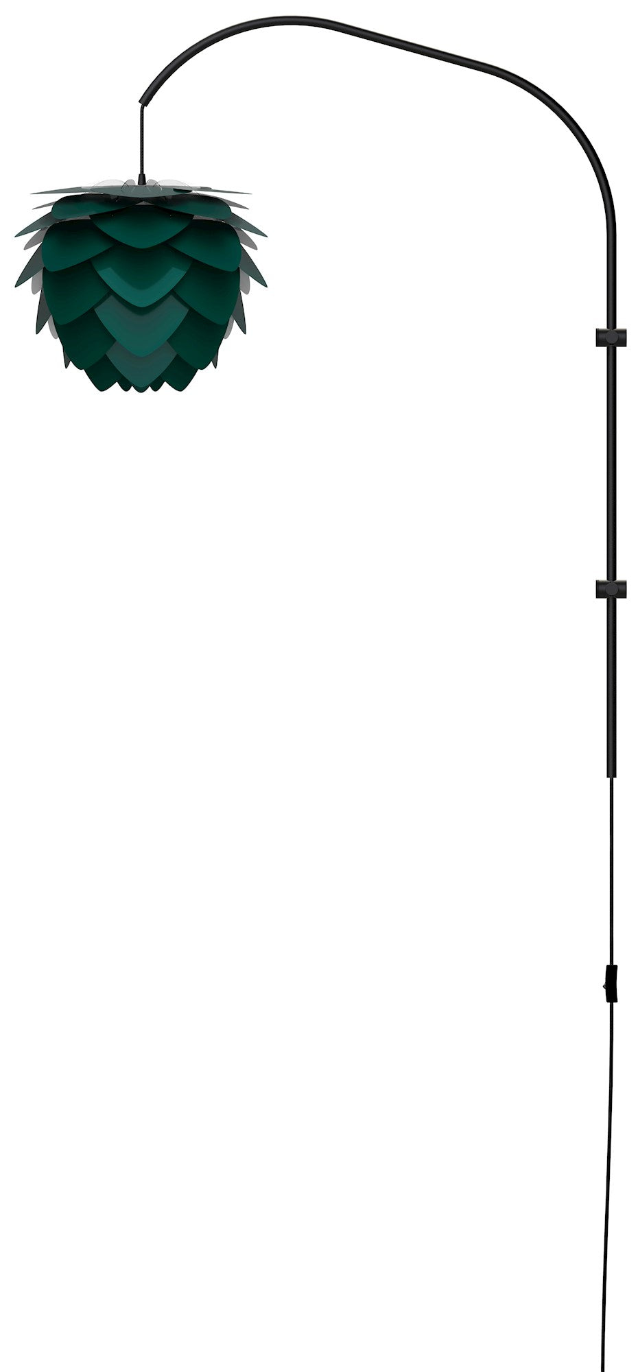 Aluvia Mini 1-Light Wall Lamp in Forest with Black Wall Hanger