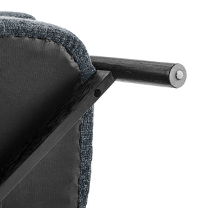 Vincent Chenille Accent Arm Chair Black Legs, Grenada Charcoal 