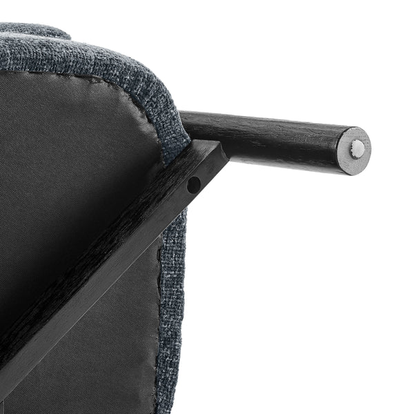 Vincent Chenille Accent Arm Chair Black Legs, Grenada Charcoal 