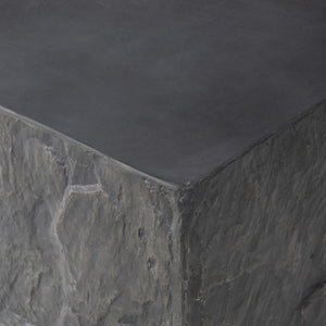 Lucius End Table In Smooth Black Concrete