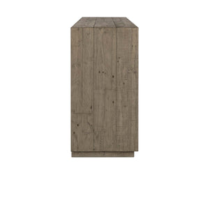 Denver Solid Wood 4Dr Cabinet - Distressed Gray/White