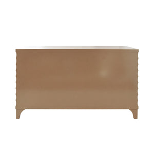 FOUR DOOR BUFFET WITH HORIZONTAL FLUTED DETAIL IN CERUSED OAK