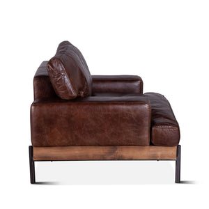 Portofino Leather Armchair Geisha Brown