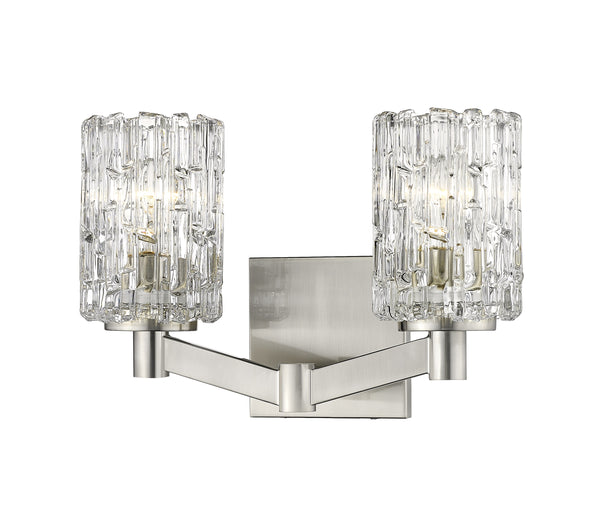 Aubrey 2 Light Vanity in Brushed Nickel Finish