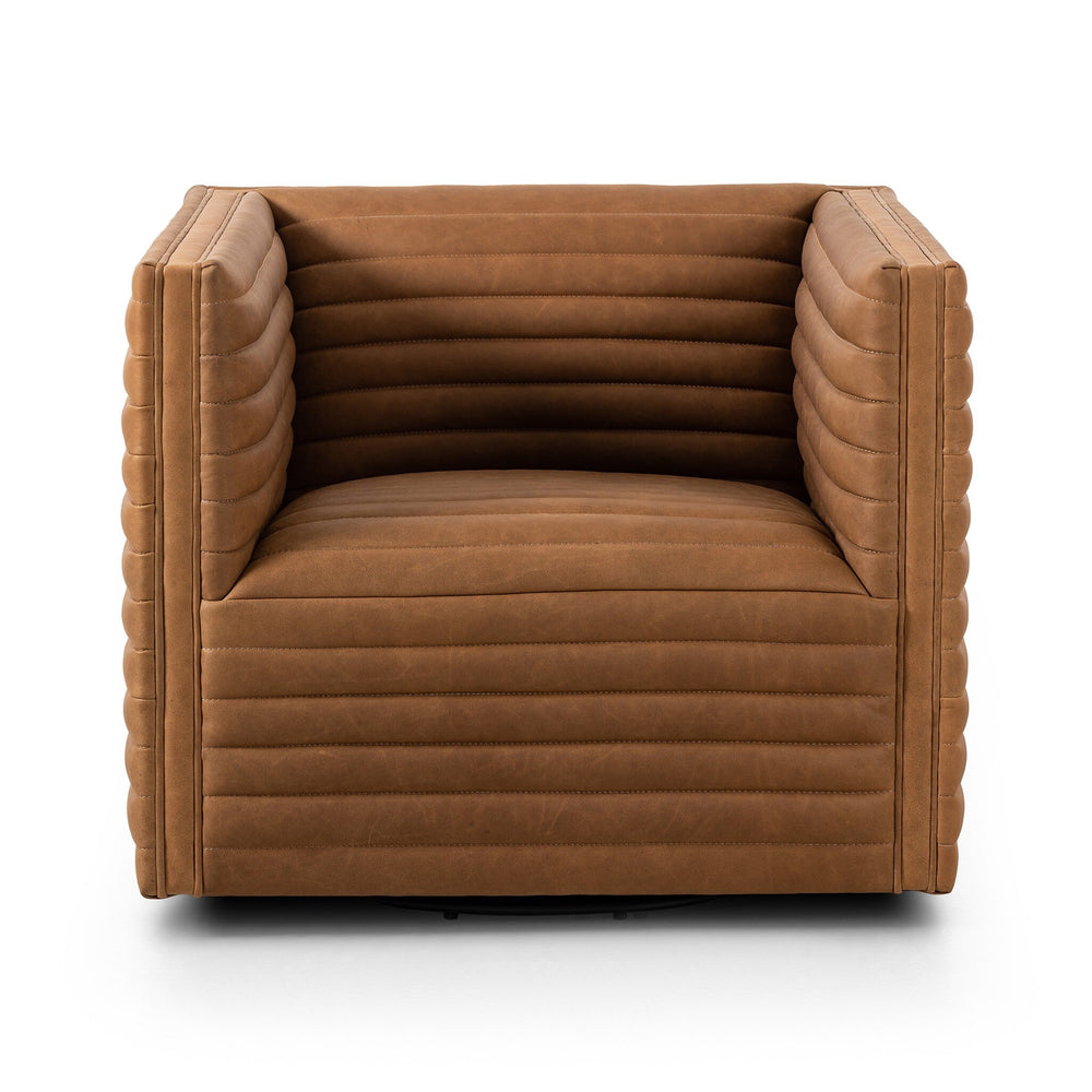 Padma Swivel Chair - Eucapel Cognac