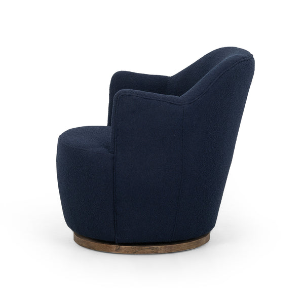 Aurora Swivel Chair In Copenhagen Indigo