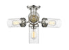 Calliope 4 Light Semi Flush Mount in Polished Nickel Finish