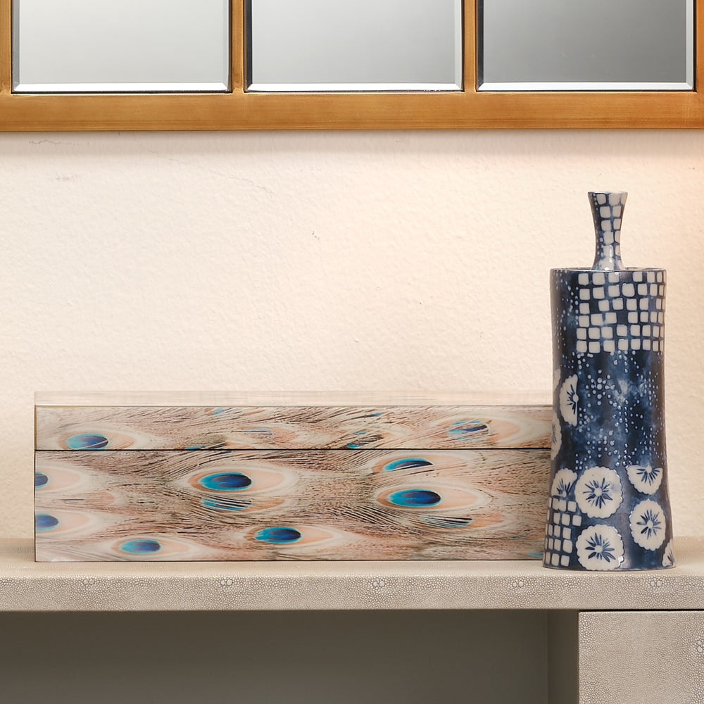 Plume Peacock Decorative Box