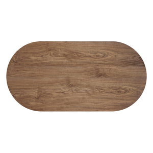 Conway KD 86.5" Oval Dining Table, Walnut 