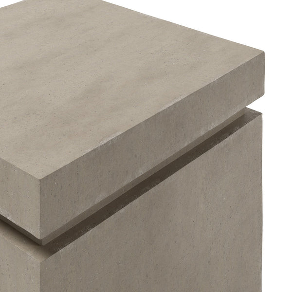 Posen Outdoor Square Propane Enclosure In Natural Concrete