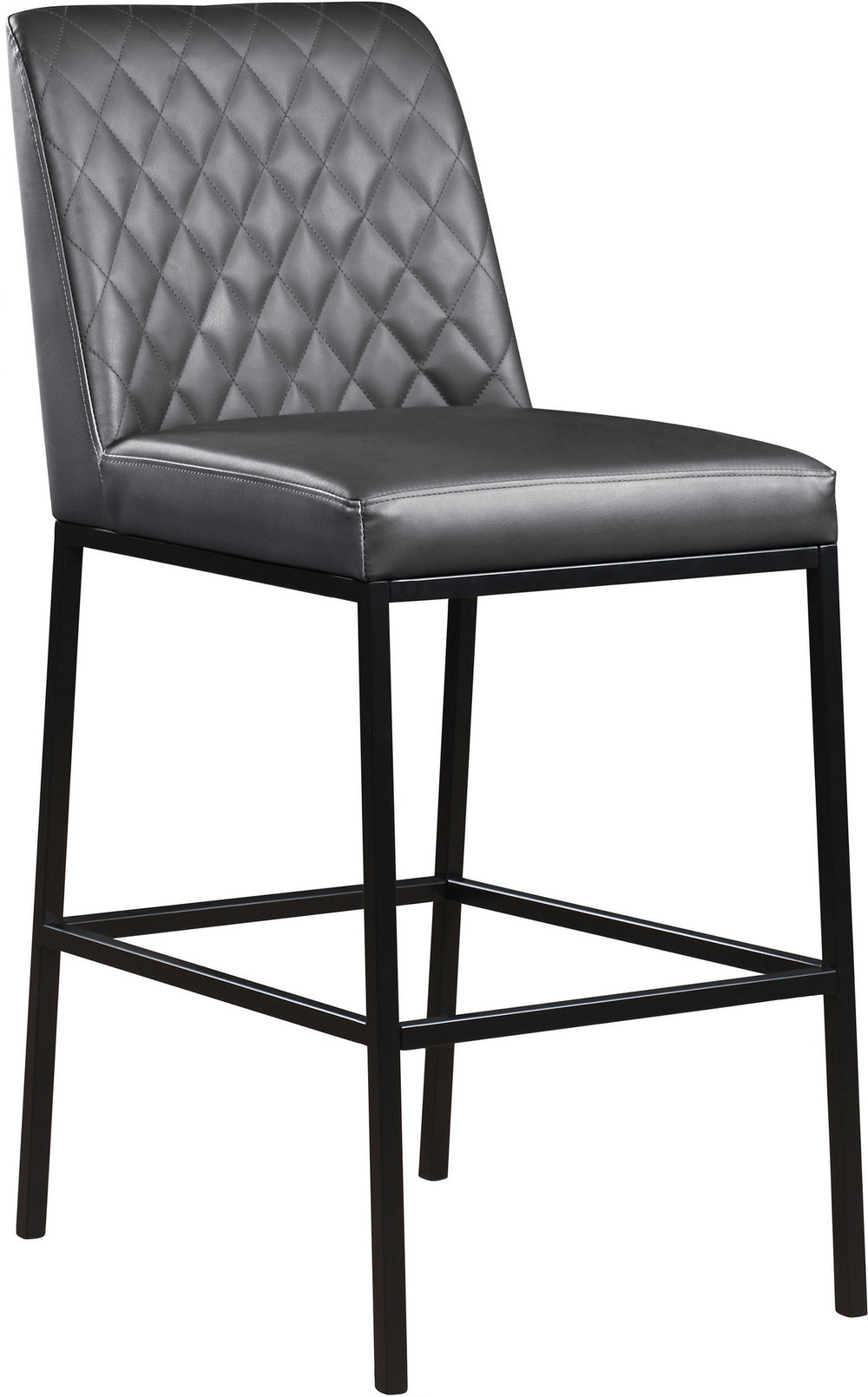 Bernard Stool In Grey Faux Leather