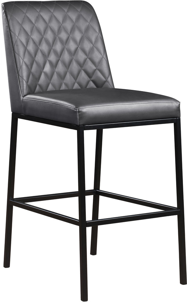 Bernard Stool In Grey Faux Leather