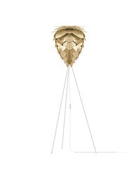 Conia Brass 63" Tripod Floor Lamp with White Base