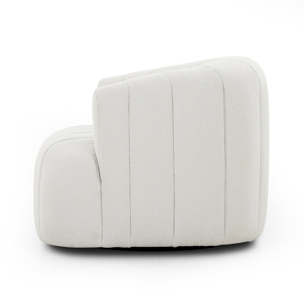 Elliana Swivel Chair In Fiqa Boucle Natural